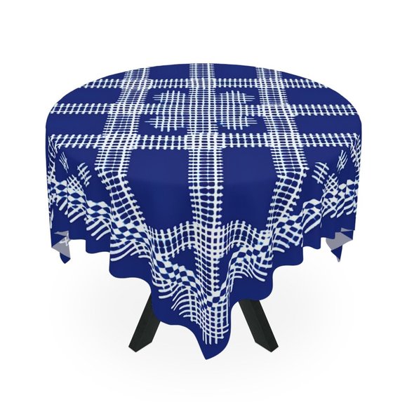 Blue White Tablecloth | wedding table cloth | Rectangle Square or Round Fit gift - Picture 7 of 10